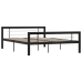 vidaXL Estructura de cama de metal negro y blanco 140x200 cm