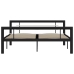 vidaXL Estructura de cama de metal negro y blanco 140x200 cm