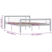 vidaXL Estructura de cama de metal gris y blanco 160x200 cm