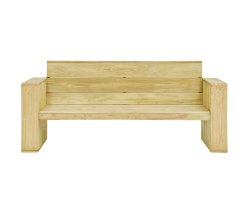 Juego de muebles de jardín 3 piezas madera de pino impregnada