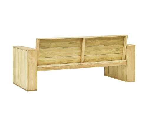 Juego de muebles de jardín 3 piezas madera de pino impregnada