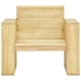 Juego de muebles de jardín 3 piezas madera de pino impregnada