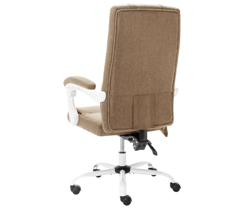 Silla de oficina de masaje de tela gris taupe