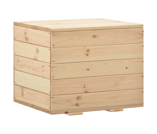 Caja de almacenaje de madera maciza de pino 60x54x50,7 cm