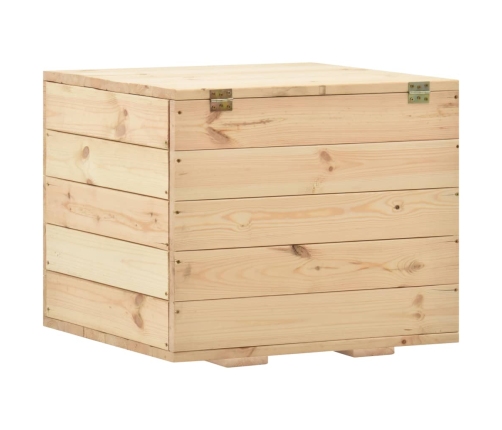 Caja de almacenaje de madera maciza de pino 60x54x50,7 cm