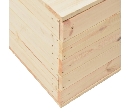 Caja de almacenaje de madera maciza de pino 60x54x50,7 cm