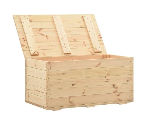 Caja de almacenaje de madera maciza de pino 100x54x50,7 cm