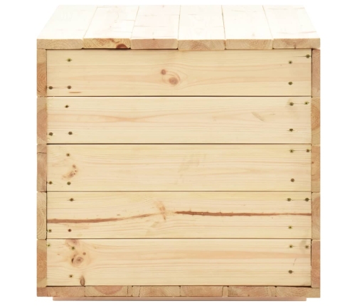 Caja de almacenaje de madera maciza de pino 100x54x50,7 cm