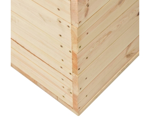 Caja de almacenaje de madera maciza de pino 100x54x50,7 cm