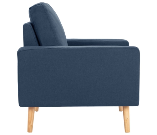 Sillón de tela azul