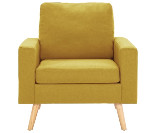 Sillón de tela amarillo