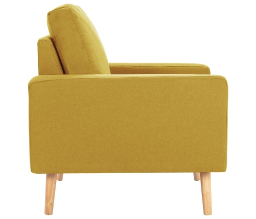 Sillón de tela amarillo