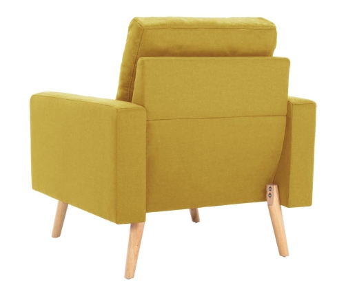 Sillón de tela amarillo