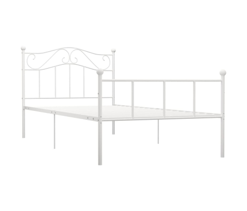 Estructura de cama sin colchón metal blanca 90x200 cm