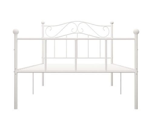 Estructura de cama sin colchón metal blanco 100x200 cm
