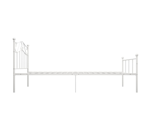 Estructura de cama sin colchón metal blanco 100x200 cm