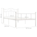 Estructura de cama sin colchón metal blanco 100x200 cm