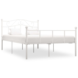 Estructura de cama sin colchón metal blanco 120x200 cm