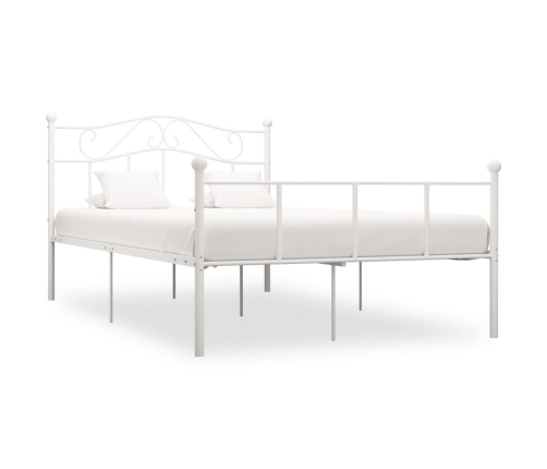 Estructura de cama sin colchón metal blanco 120x200 cm