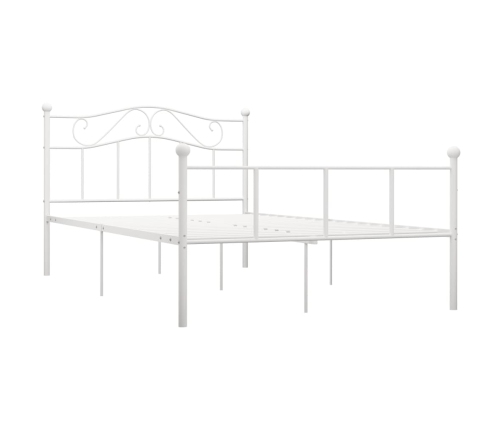 Estructura de cama sin colchón metal blanco 120x200 cm