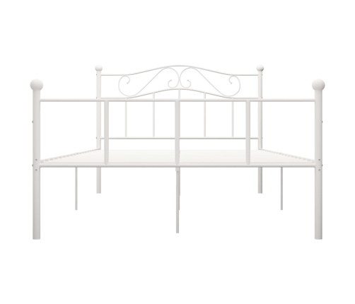 Estructura de cama sin colchón metal blanco 140x200 cm