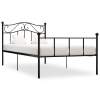 Estructura de cama sin colchón metal negro 90x200 cm