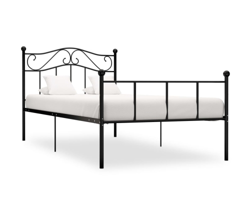 Estructura de cama sin colchón metal negro 90x200 cm