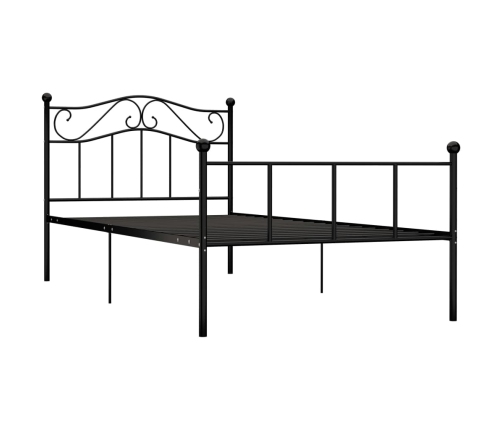 Estructura de cama sin colchón metal negro 90x200 cm