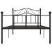 Estructura de cama sin colchón metal negro 90x200 cm