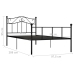 Estructura de cama sin colchón metal negro 90x200 cm