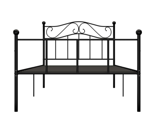 Estructura de cama sin colchón metal negro 100x200 cm