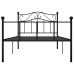 Estructura de cama sin colchón metal negro 100x200 cm