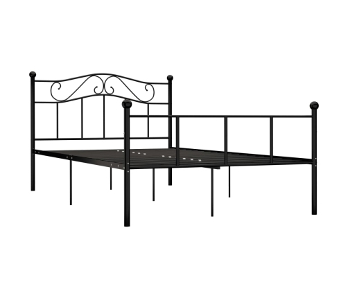 Estructura de cama sin colchón metal negro 160x200 cm