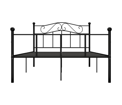 Estructura de cama sin colchón metal negro 160x200 cm