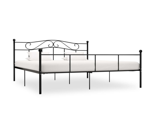 Estructura de cama sin colchón metal negro 180x200 cm