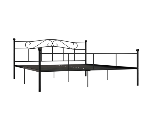 Estructura de cama sin colchón metal negro 180x200 cm