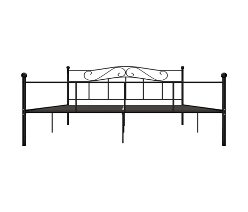 Estructura de cama sin colchón metal negro 180x200 cm