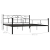 Estructura de cama sin colchón metal negro 180x200 cm