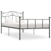 Estructura de cama sin colchón metal gris 90x200 cm