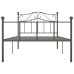 Estructura de cama sin colchón metal gris 90x200 cm