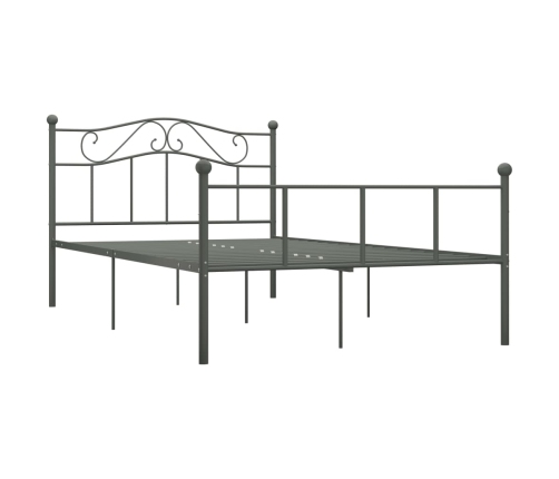 Estructura de cama sin colchón metal gris 160x200 cm