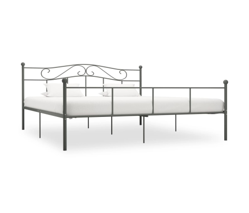 Estructura de cama sin colchón metal gris 180x200 cm