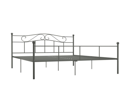 Estructura de cama sin colchón metal gris 180x200 cm