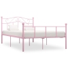 vidaXL Estructura de cama de metal rosa 120x200 cm