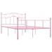 vidaXL Estructura de cama de metal rosa 120x200 cm