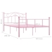 vidaXL Estructura de cama de metal rosa 120x200 cm