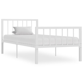 Estructura de cama sin colchón metal blanco 90x200 cm