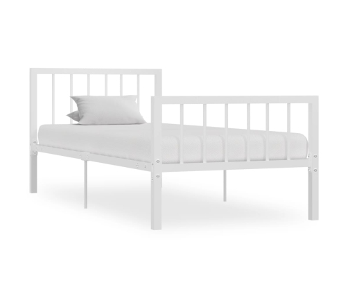 Estructura de cama sin colchón metal blanco 90x200 cm