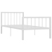 Estructura de cama sin colchón metal blanco 90x200 cm