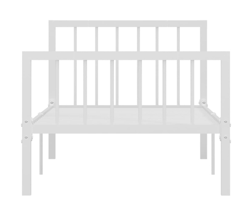 Estructura de cama sin colchón metal blanco 90x200 cm